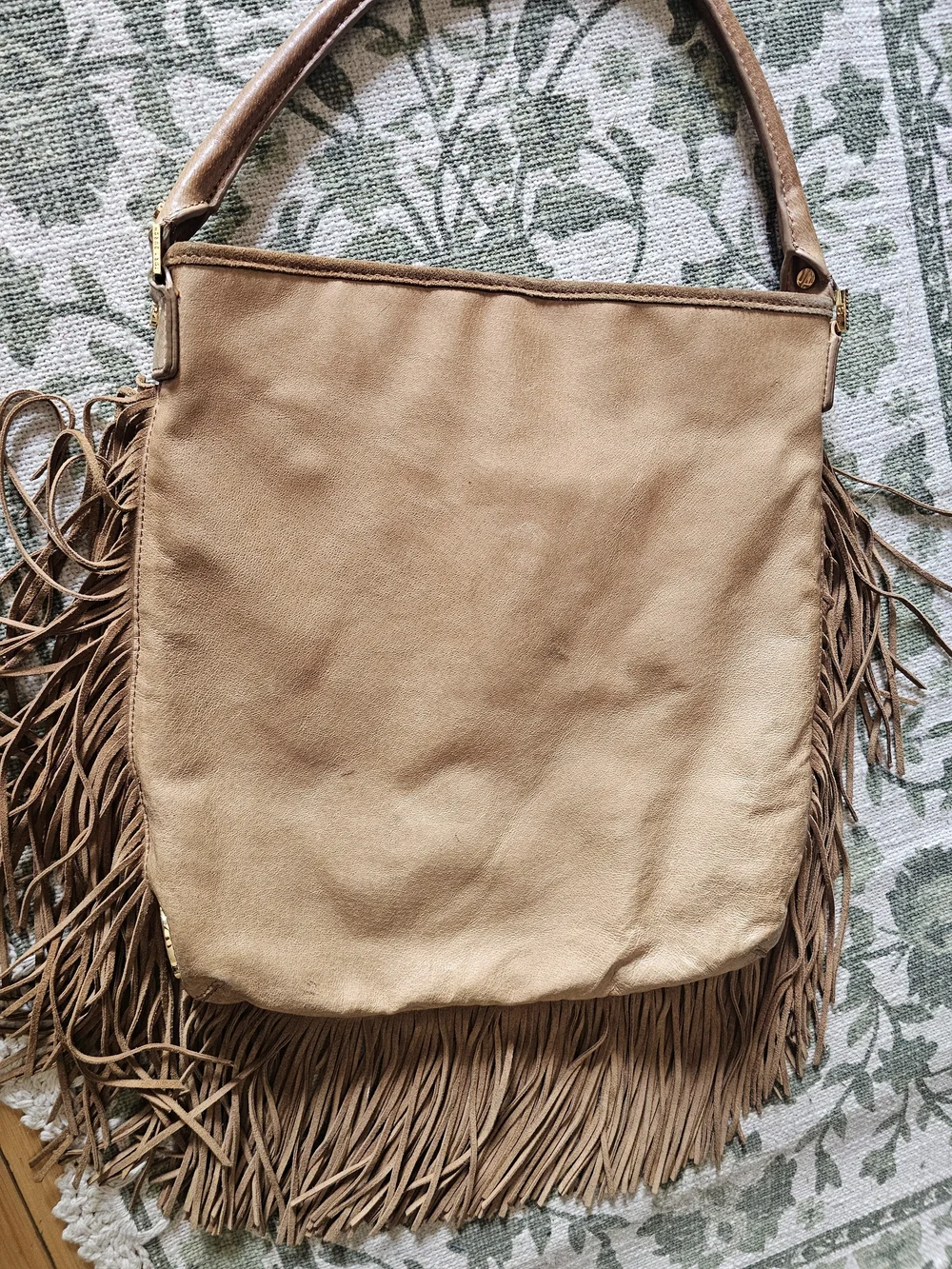 Tory Burch Tan Fringe Leather Shoulder Bag